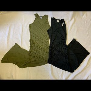 VENUS Sleeveless Ruched Bodycon Maxi Dress